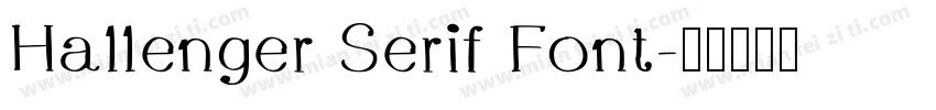 Hallenger Serif Font字体转换
